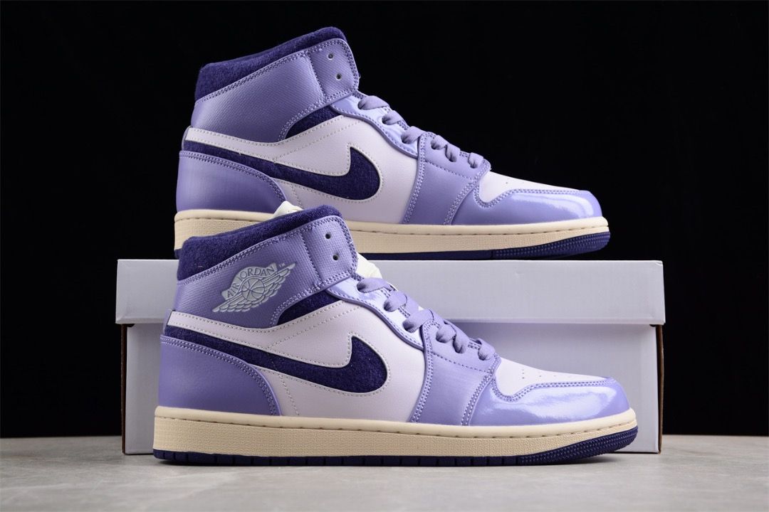 NIKE Air Jordan 1 Mid Purple Chenille Shoes Euro 36 46 Women s Fashion Footwear Sneakers on Carousell
