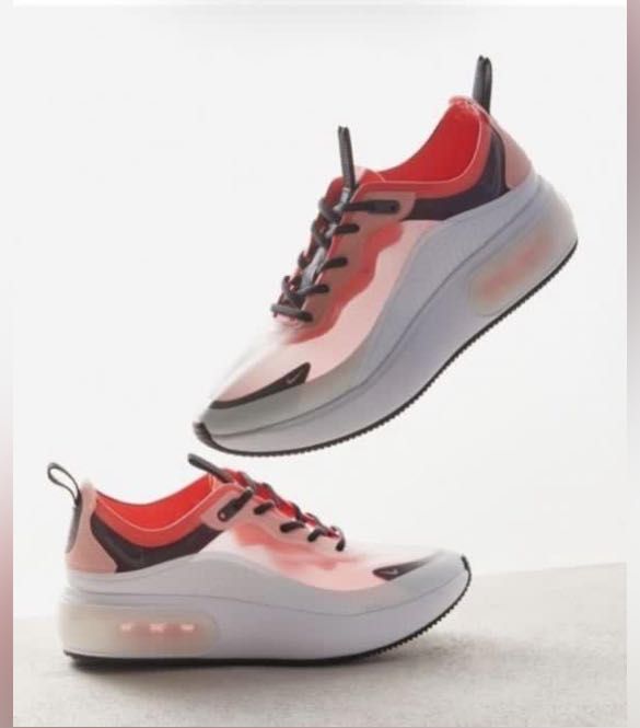 Nike air max dia white crimson black translucent sexy sneakers