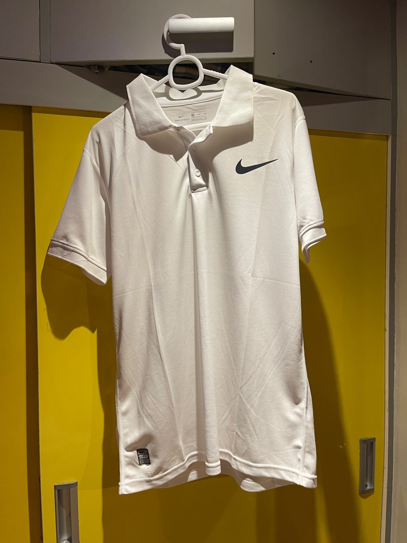 dri fit white polo shirt