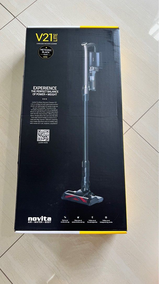 Novita V21 Lite cordless vacuum cleaner, TV & Home Appliances, Vacuum