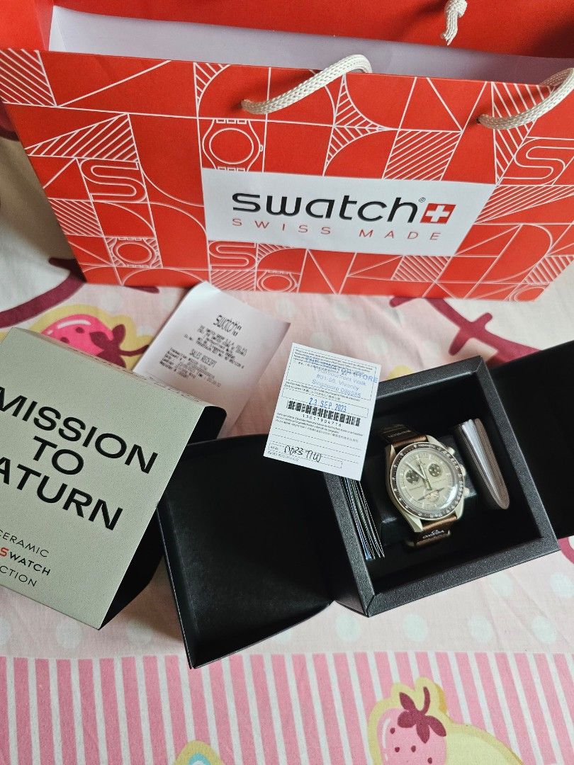 Omega Swatch Saturn (Category: Luxury Watches) located in Davao. Submitted by declutter14 (Listing ID 1256562144, Image 1). Description: Date of Purchased : Sep 23,2023 Saturday Authentic from SWATCH Singapore Local Boutique.. BAWAL SA BARAT, LA PERA PIKIT MUNA. DIRECT SHIPPING SG TO PH 19,000.