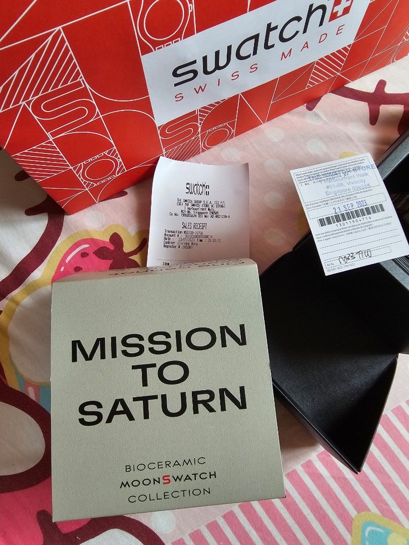 Omega Swatch Saturn (Category: Luxury Watches) located in Davao. Submitted by declutter14 (Listing ID 1256562144, Image 2). Description: Date of Purchased : Sep 23,2023 Saturday Authentic from SWATCH Singapore Local Boutique.. BAWAL SA BARAT, LA PERA PIKIT MUNA. DIRECT SHIPPING SG TO PH 19,000.