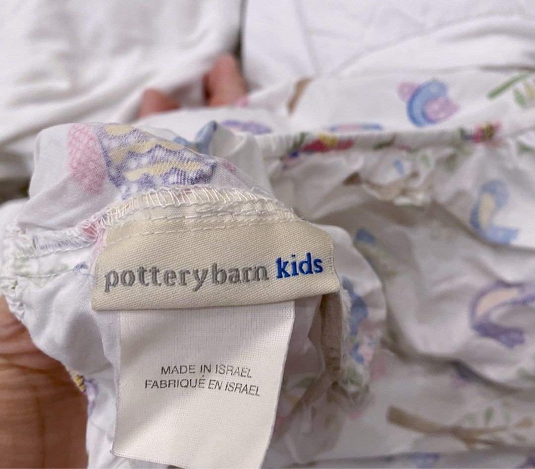 Organic cotton cot bedding mattress protector bundle Habitat
