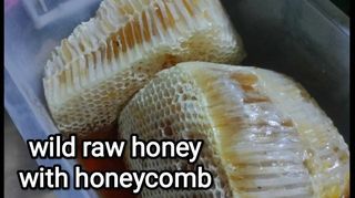organic honey with honeycomb