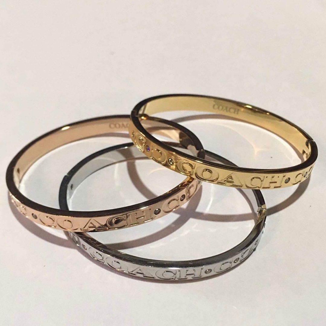 Original coach bangle gold, rosegold, silver (Category: Bracelets) located in Quezon City. Submitted by gogo.sparkle (Listing ID 1256460485, Image 1). Description: .