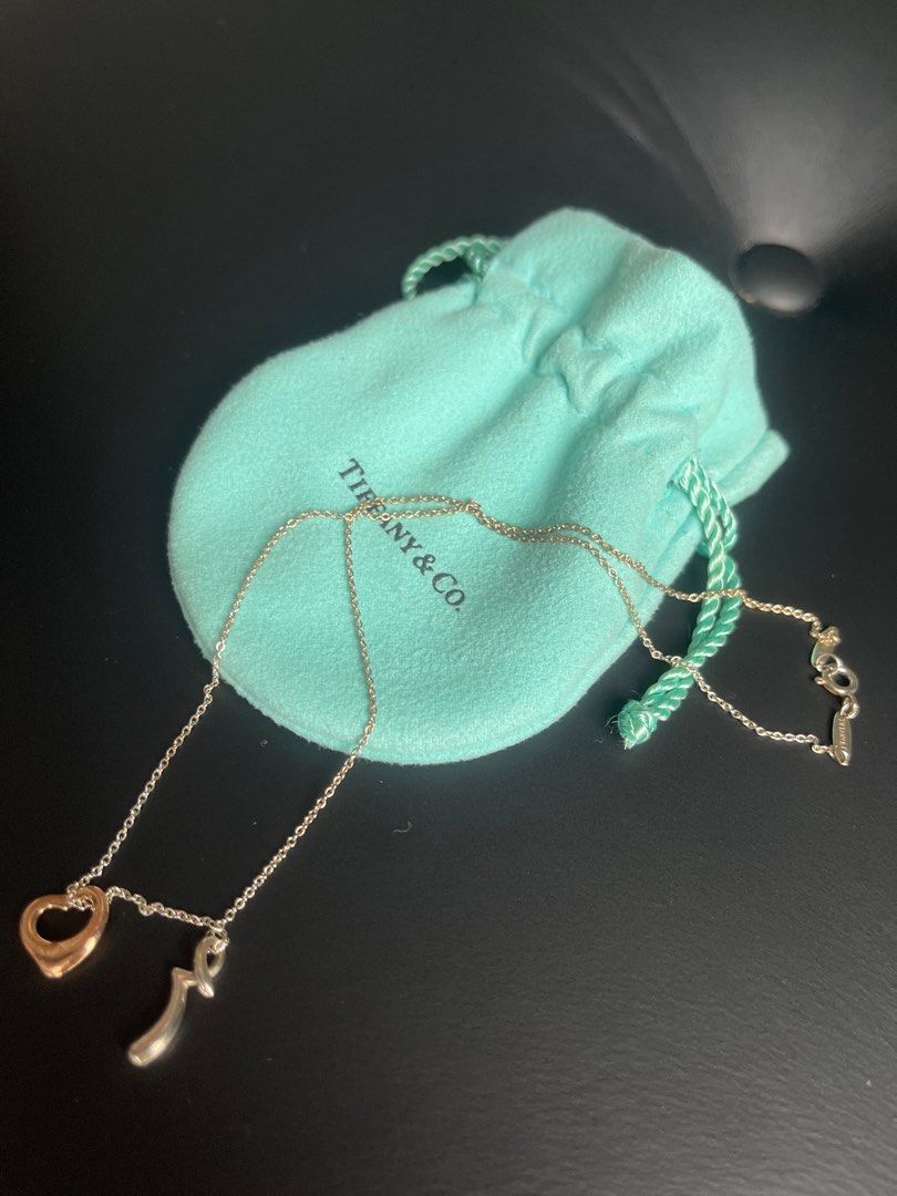 Tiffany and store co initial necklace