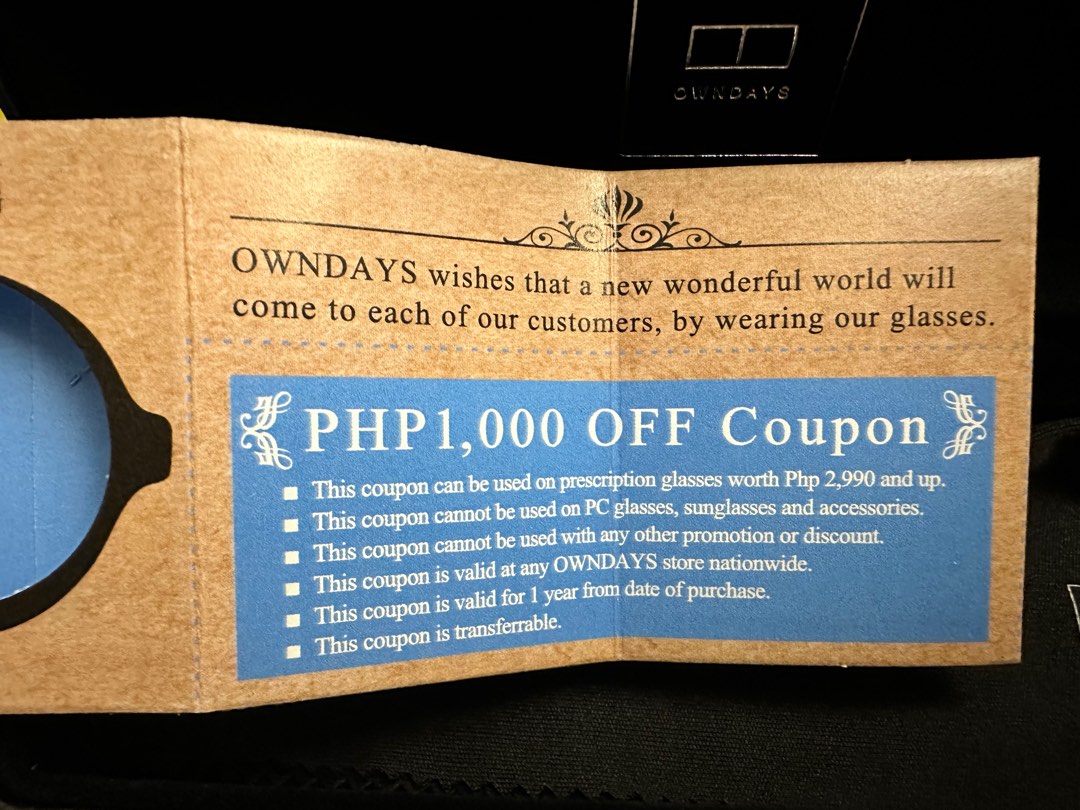 Owndays coupon, Women's Fashion, Watches & Accessories, Sunglasses