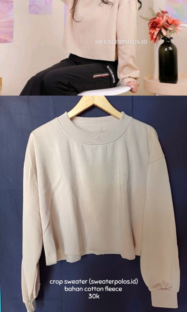 Sweater crop on sale polos
