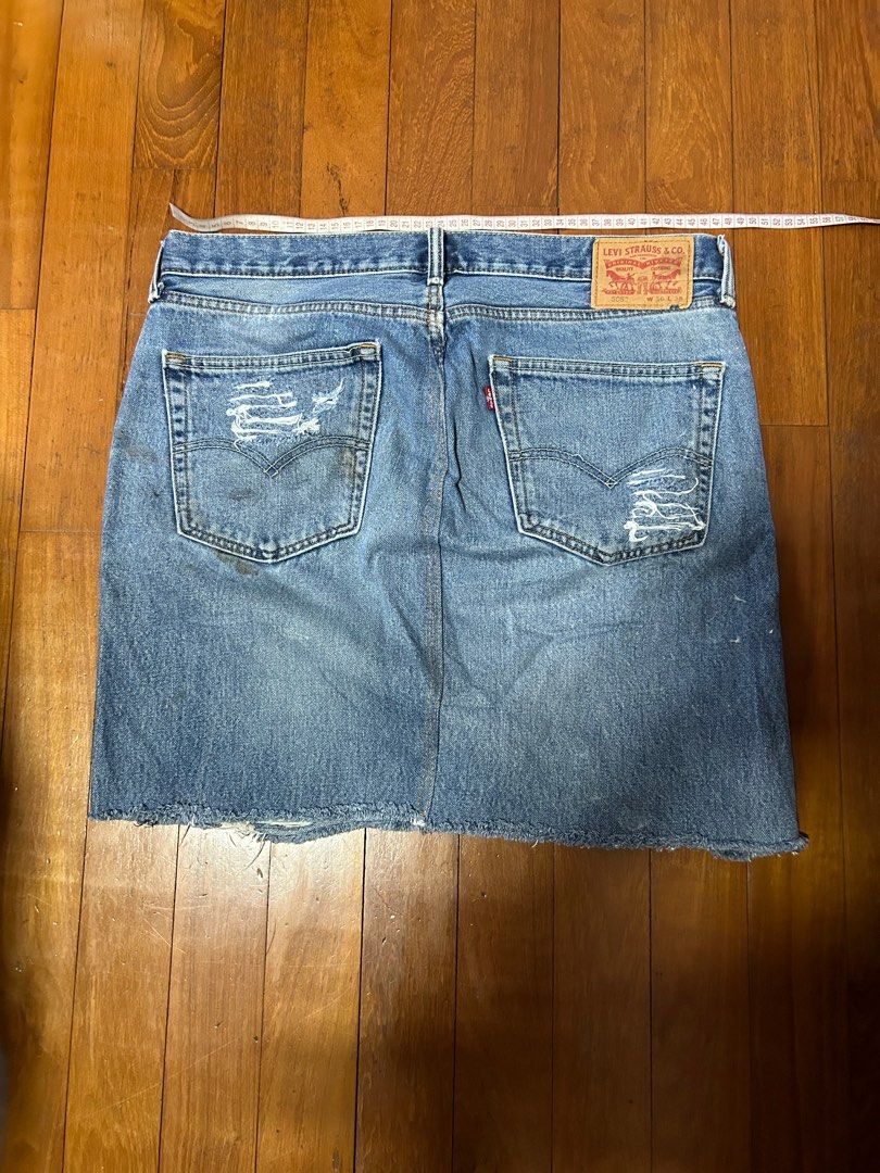 Plus size ripped jean skirt clearance