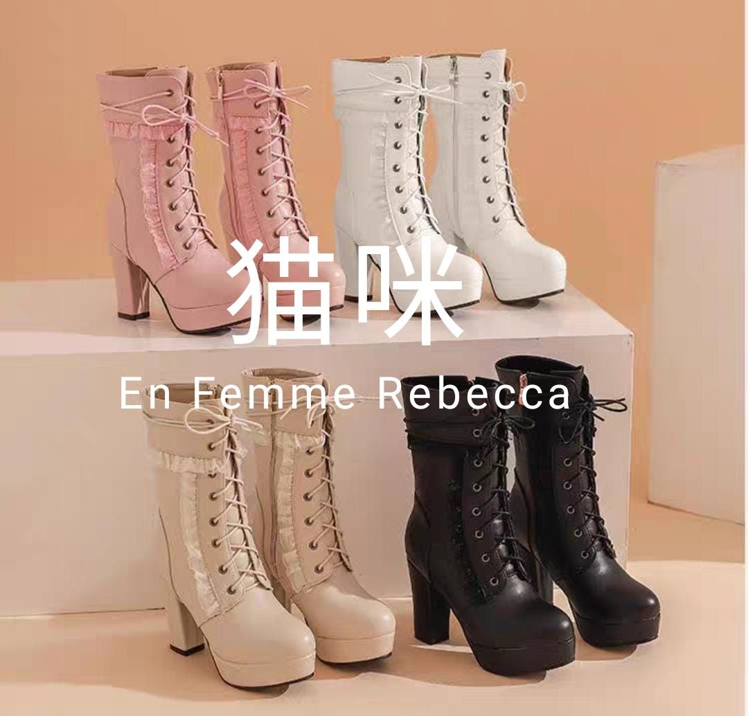 PO Custom made size Ulzzang Ladies Ankle Boots Plus Size