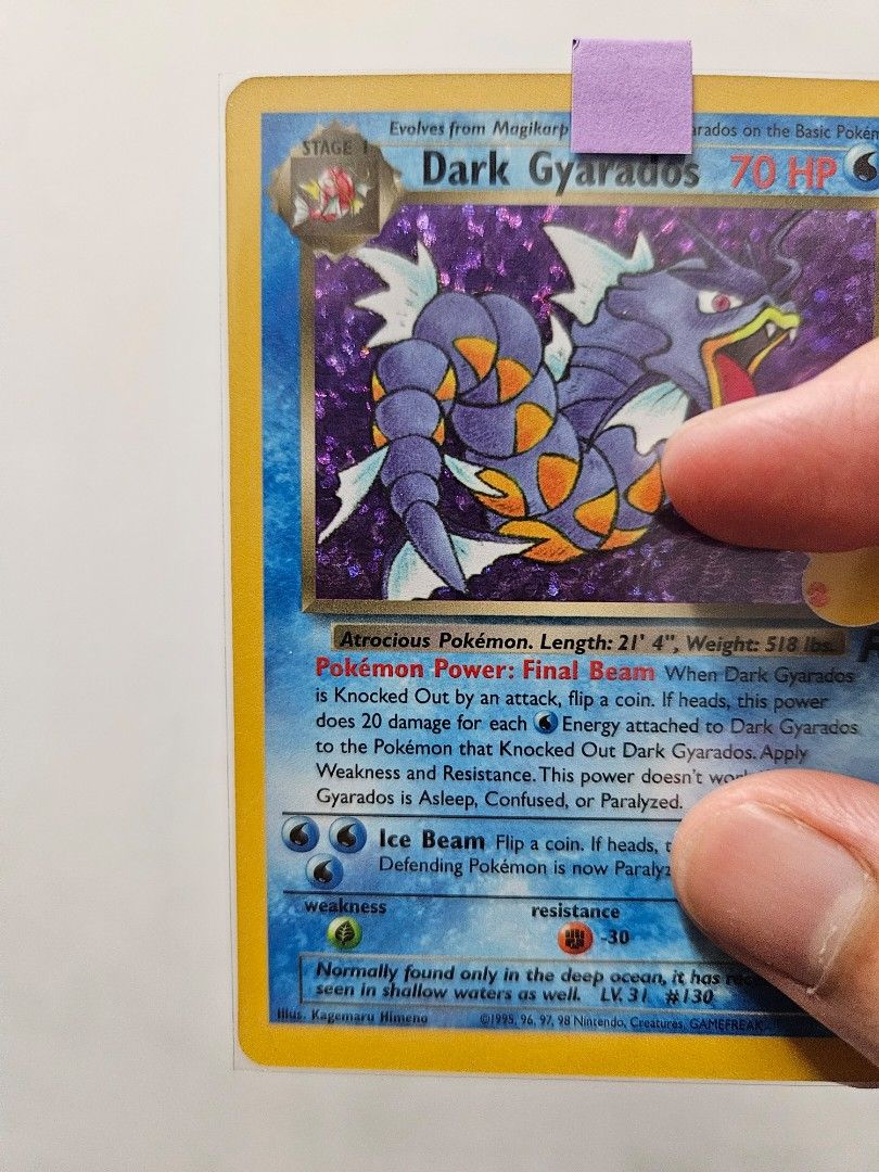 POKEMON TCG DARK GYARADOS POKEMON 25TH ANNIVERSARY, Hobbies & Toys, Toys & Games on Carousell
