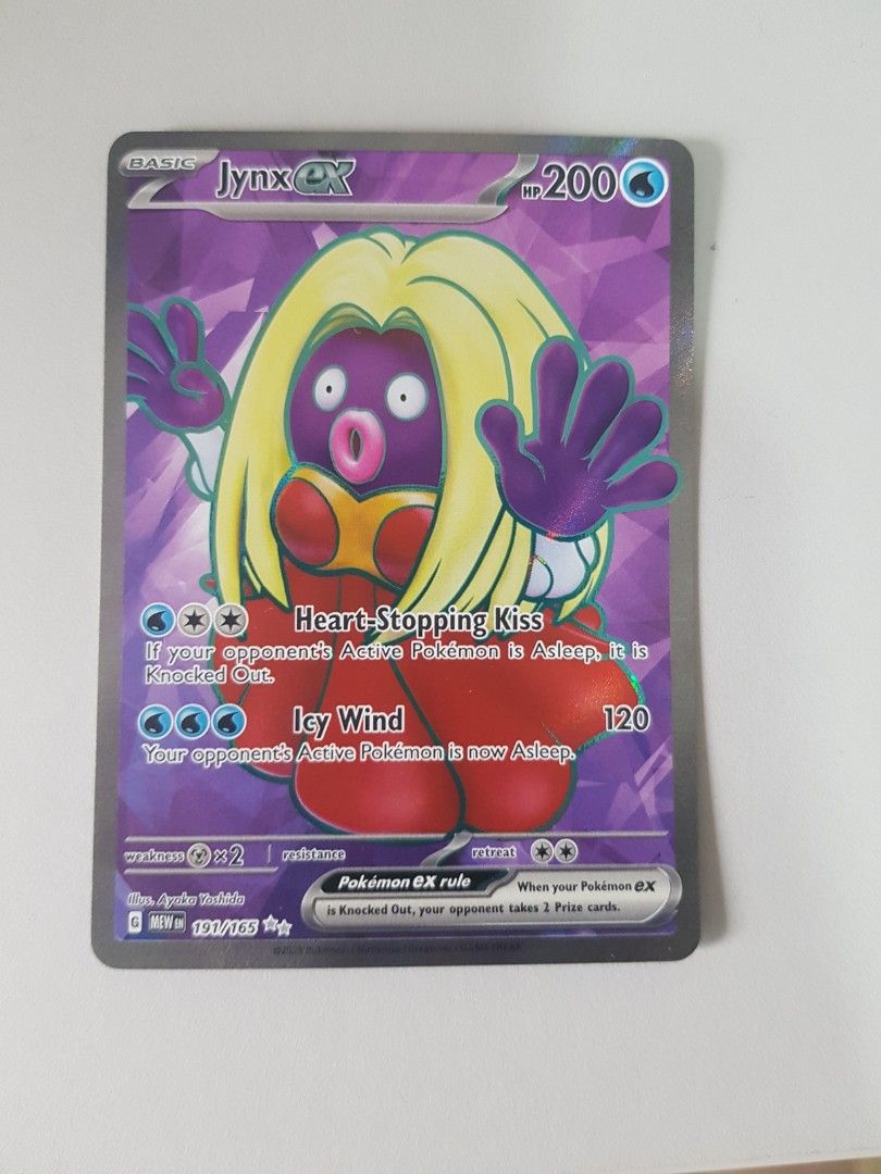 Jynx Ex 124/165 Jynx Ex 191/165 Full Art Ultra Rare Holo - Pokemon Scarlet  & Violet 151 Set, Lightly Played Scarlet & Violet 151 Full Art