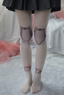Porcelain Doll BJD Tights | Lolita Harajuku Horror Cosplay Costume Anime Girl Protagonist White Ball Jointed Stockings
