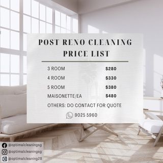 Post Renovation Cleaning / Move in / Move out Cleaning / End of Tenancy Handover Cleaning / Professional Cleaning / Spring Cleaning / Deep Cleaning