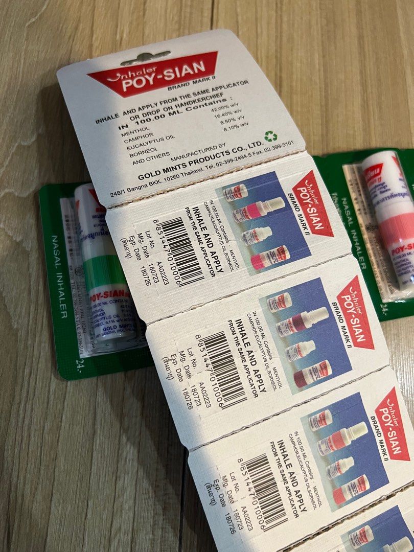 POY-SIAN Inhaler, Health & Nutrition, Medical Supplies & Tools on Carousell