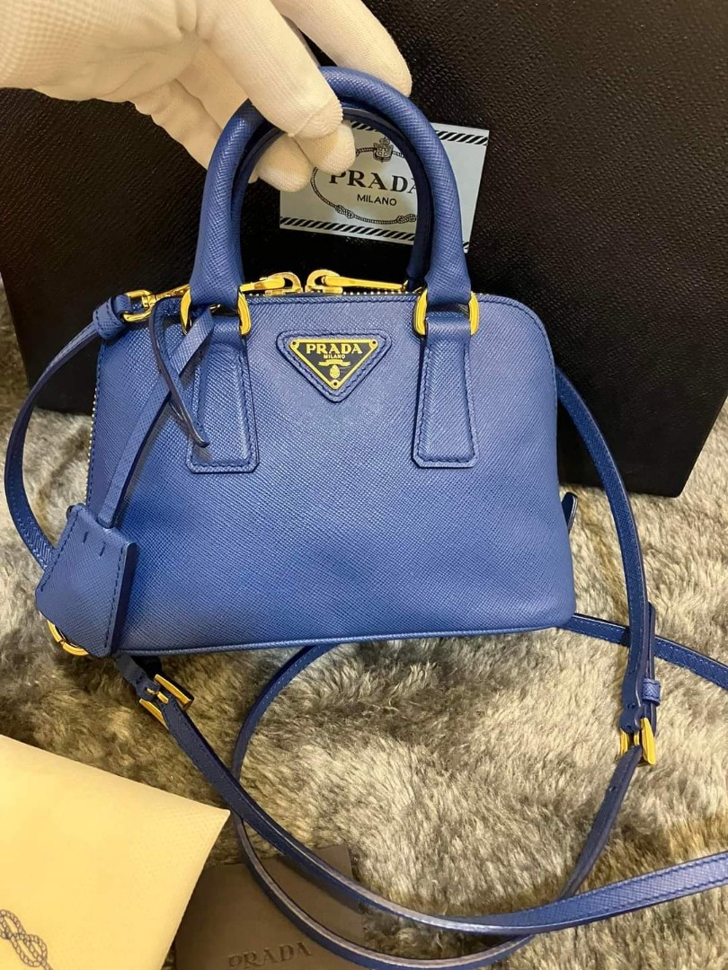 Mini Saffiano Promenade Bag Cobalt Blue (Azzuro)