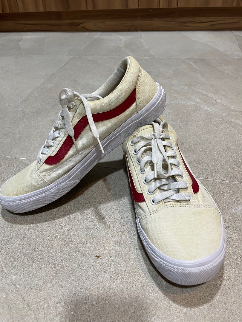 Red and store white old skool