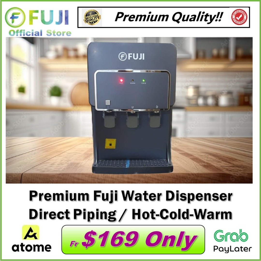 Premium Fuji Water Dispenser With Compressor Cooler & Direct Piping To