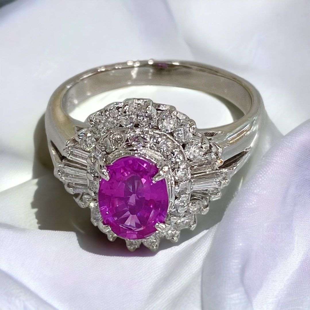 Genuine pink sapphire on sale