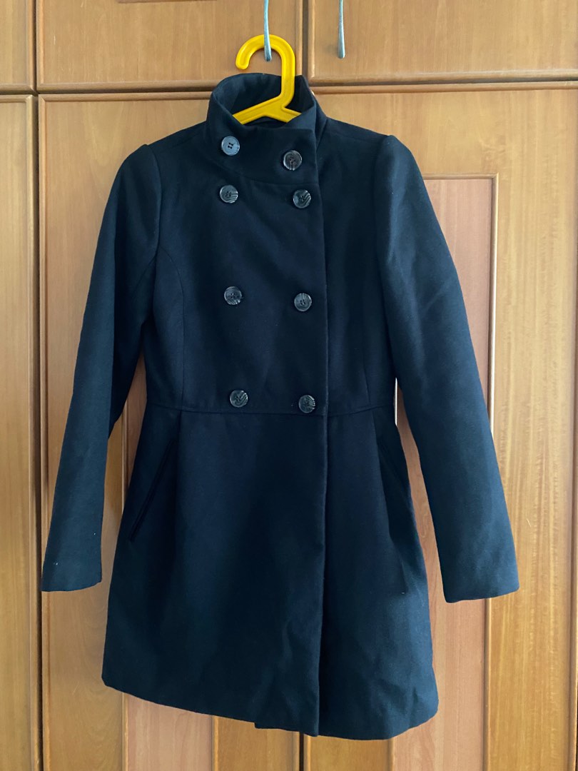 Pull and bear blue coat cheap