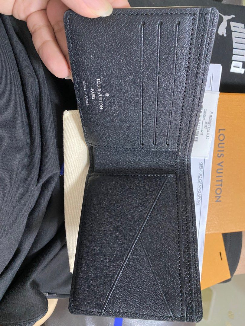 Used Louis Vuitton SPAIN , Authentic Men's Damier Graphite Black  Slender Wallet