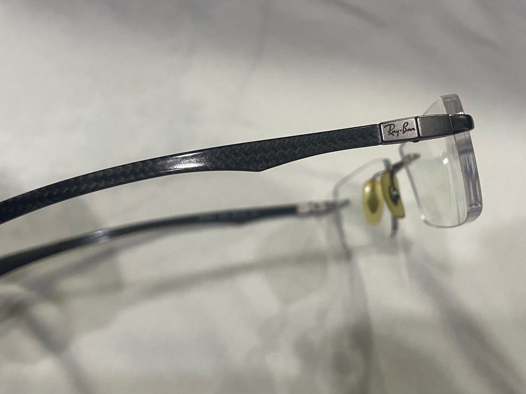 RayBan Carbon Fibre Frame Glasses Gunmetal Accents