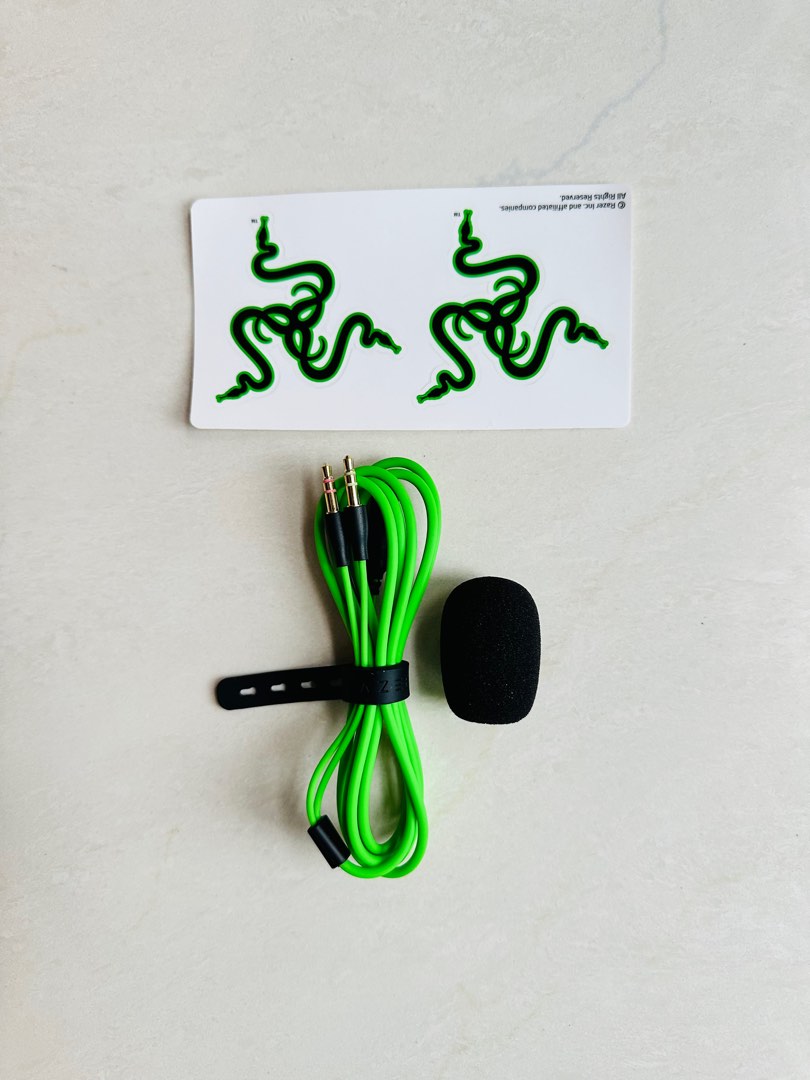 Razer Blackshark v2 X Audio/Mic Splitter Extension Cable and Mic Cover