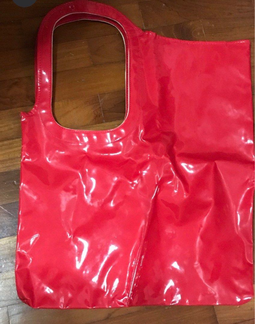Red bag tote PVC bag Women s Fashion Bags Wallets Shoulder