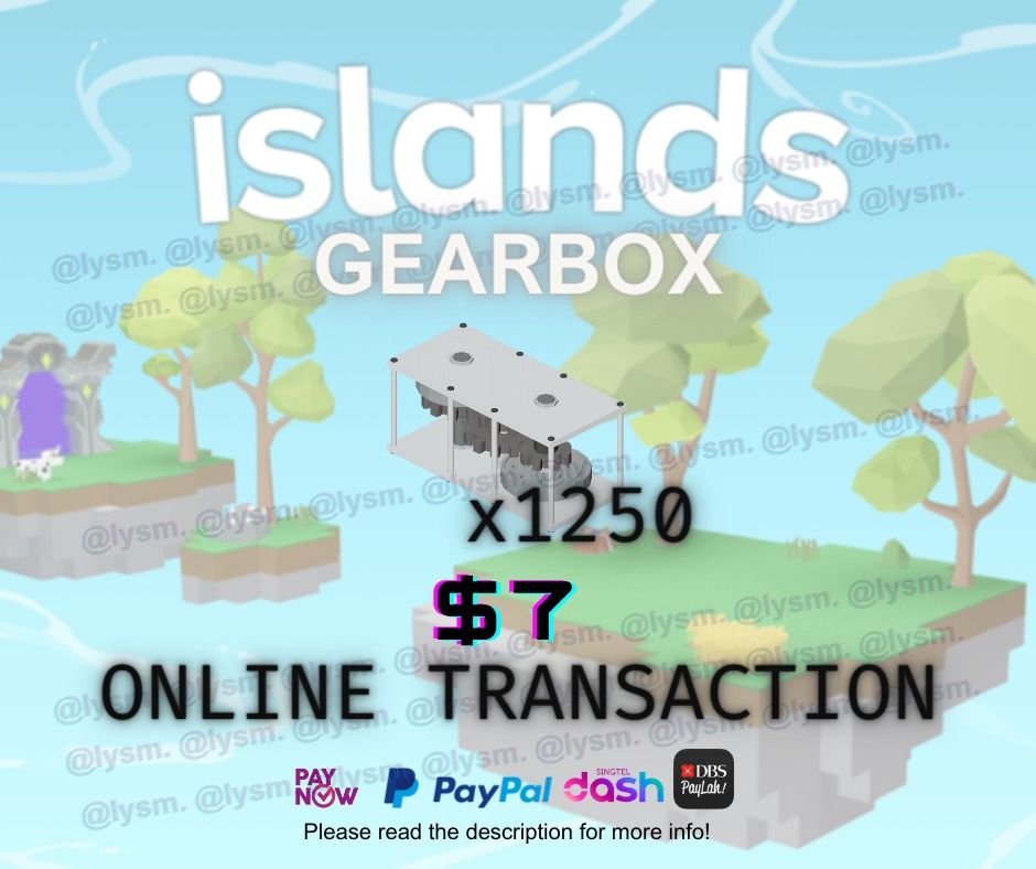 Roblox Islands Gearbox 1250pcs, Video Gaming, Gaming Accessories, In