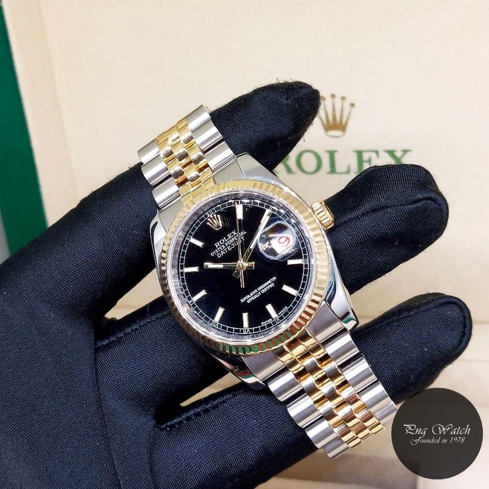 Rolex Oyster Perpetual Datejust 18k Two Tone with Diamonds, Luxury, Watches  on Carousell