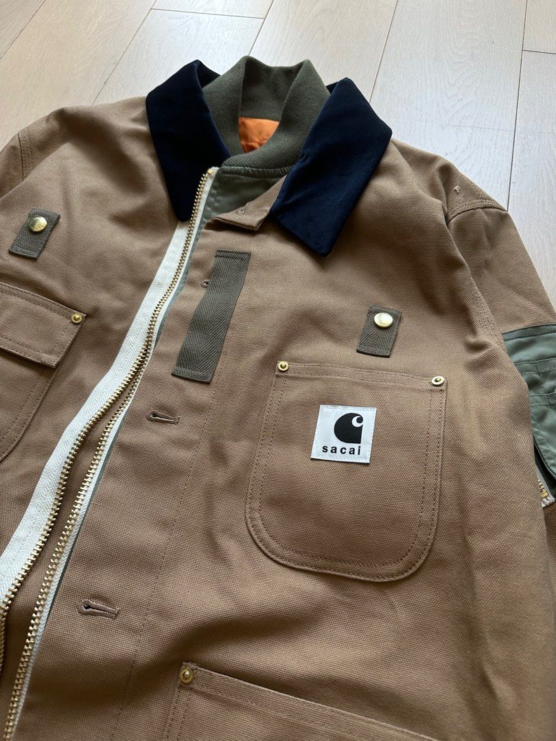 Sacai x Carhartt WIP Canvas MA-1 Michigan Jacket, 男裝, 外套及戶外