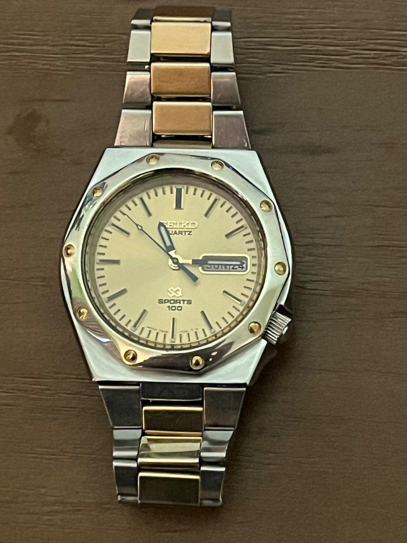 Seiko Vintage 1978 Royal Oak Sq 100 Sports duo tone gold silver