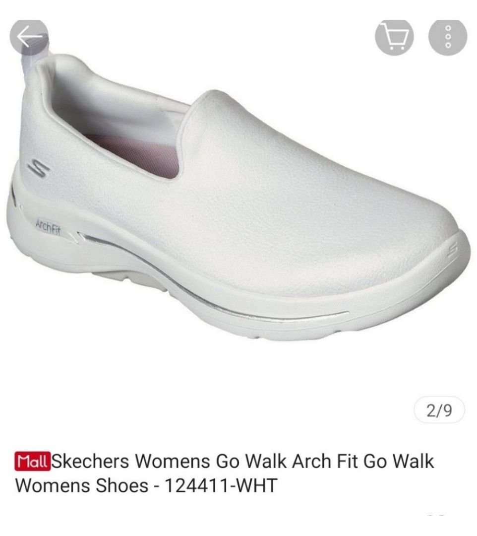 White slip on skechers cheap