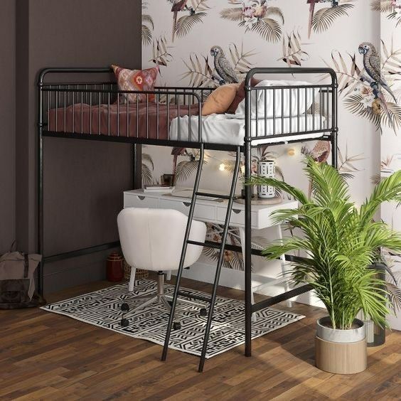 Rose gold loft top bed