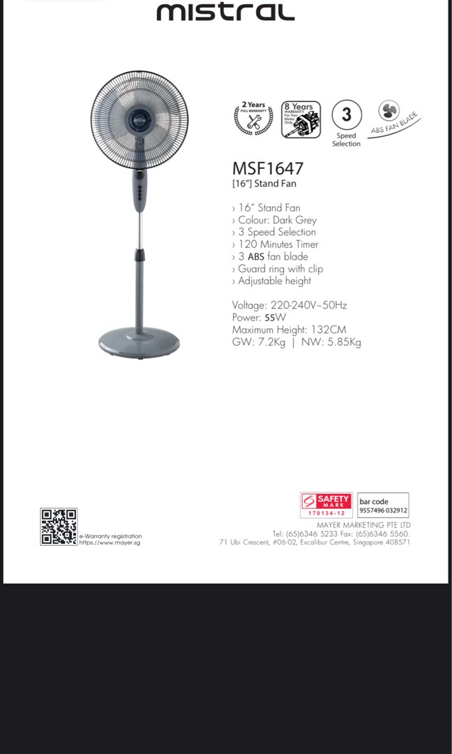 Standing Fan, Furniture & Home Living, Lighting & Fans, Fans on Carousell
