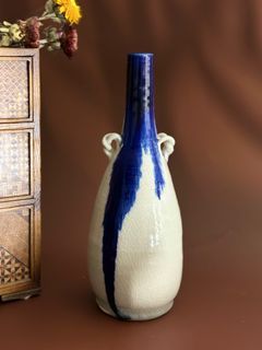 Stoneware Bud Vase Crackled Design