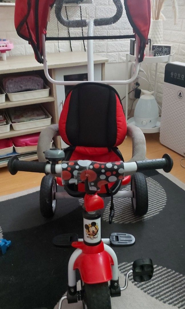 Stroller Bike for Toddler (Category: Strollers) located in Cainta. Submitted by ishy19 (Listing ID 1256572628, Image 1). Description: - Heavy duty bike compared to those in Shopee and Marketplace - Bought the bike at Toy Kingdom last June 2019. Seldom used and dismantled for storage starting March 2020. - Issue: bikes need cleaning and lost spring for the stroller (will only be an issue if the kid doesn't know how to use the pedal). Di na namin m