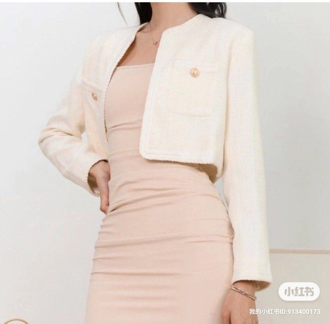 White tweed deals jacket womens