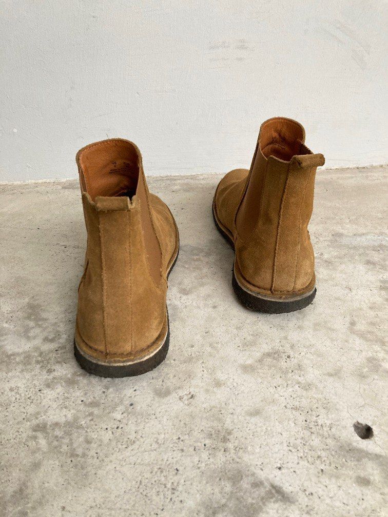 Frank n Oak Suede Chelsea Boots with gum sole