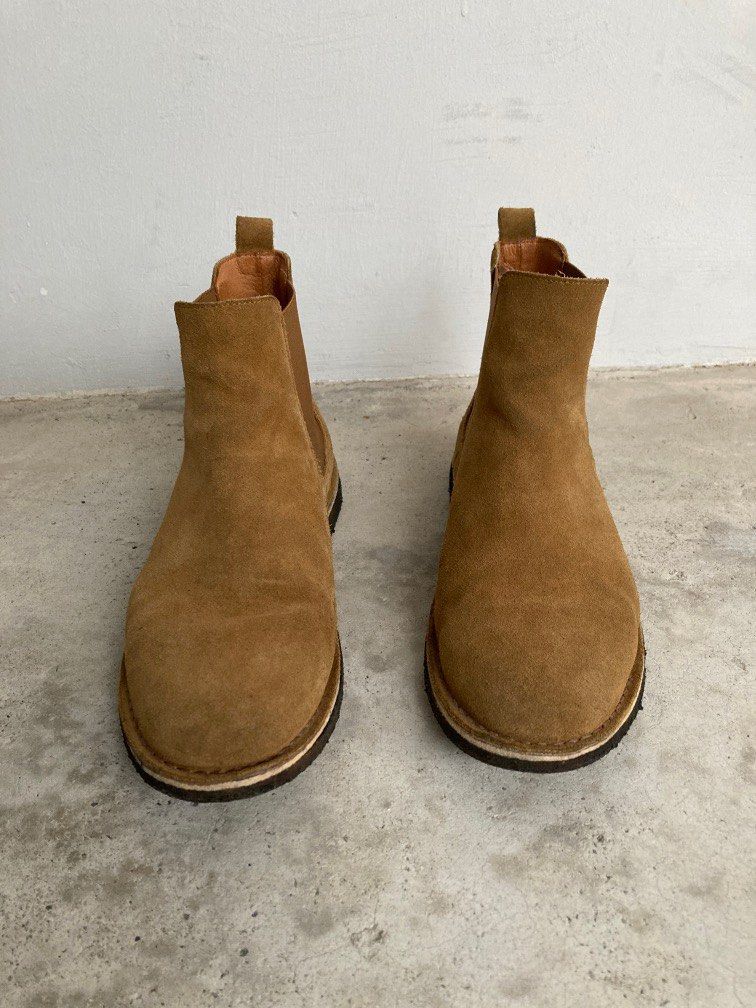 Frank n Oak Suede Chelsea Boots with gum sole