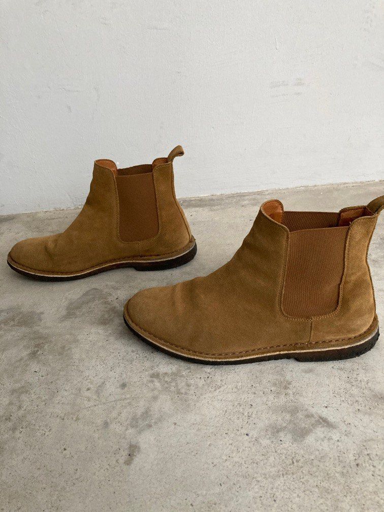 Frank n Oak Suede Chelsea Boots with gum sole