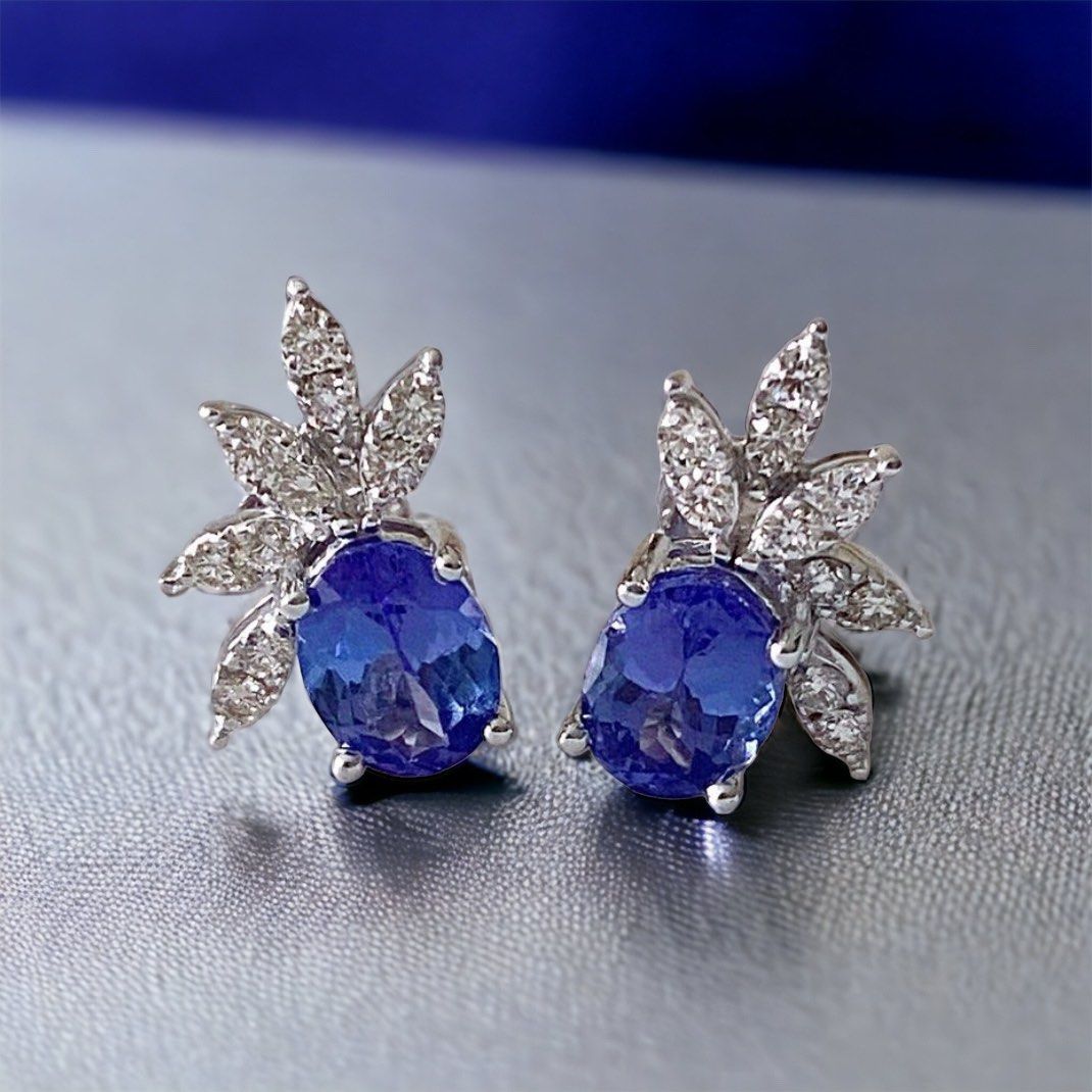SUPER DEAL Natural Tanzanite earrings Women s Fashion