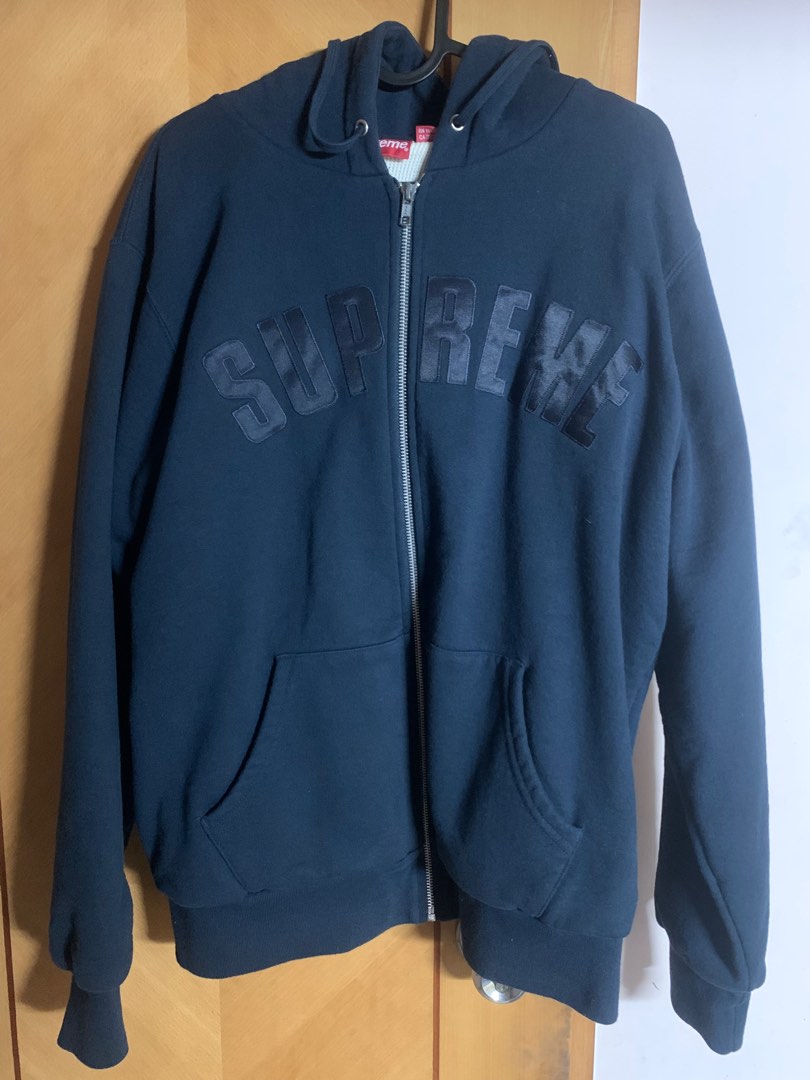 Supreme, Sweaters, Supreme Arc Logo Thermal Zip Up Sweatshirt Hoodie