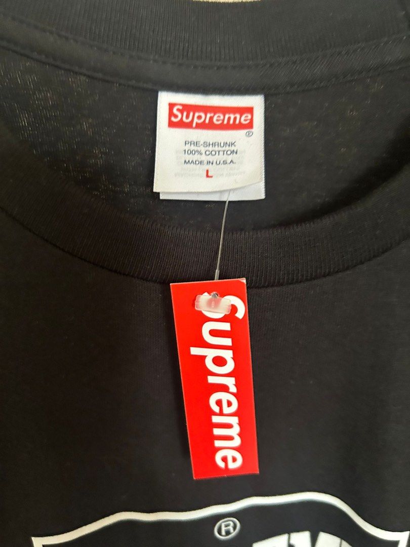 色々な Supreme L size 黑色box logo tee t shirt, 男裝, 上身及套裝, T その他