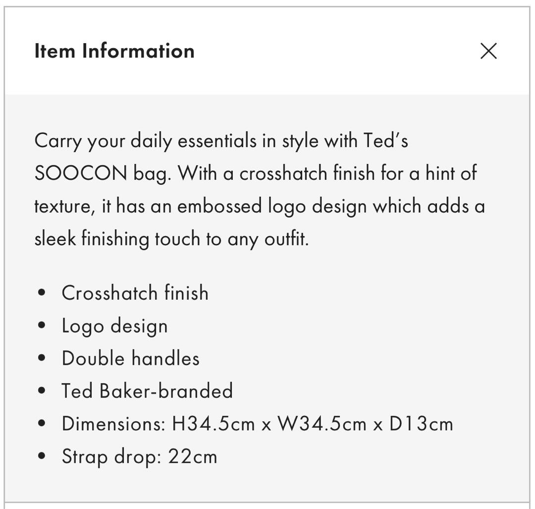 Ted Baker soocon crosshatch large icon bag in Black