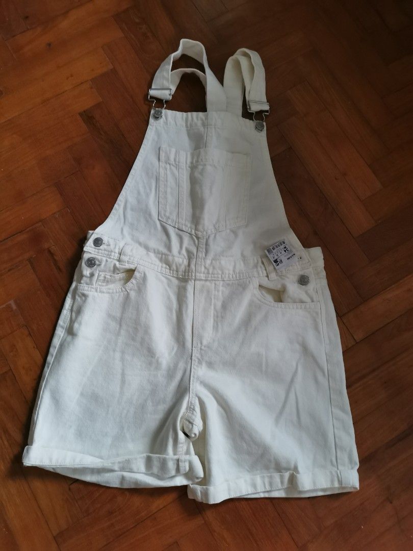 White and top black overalls