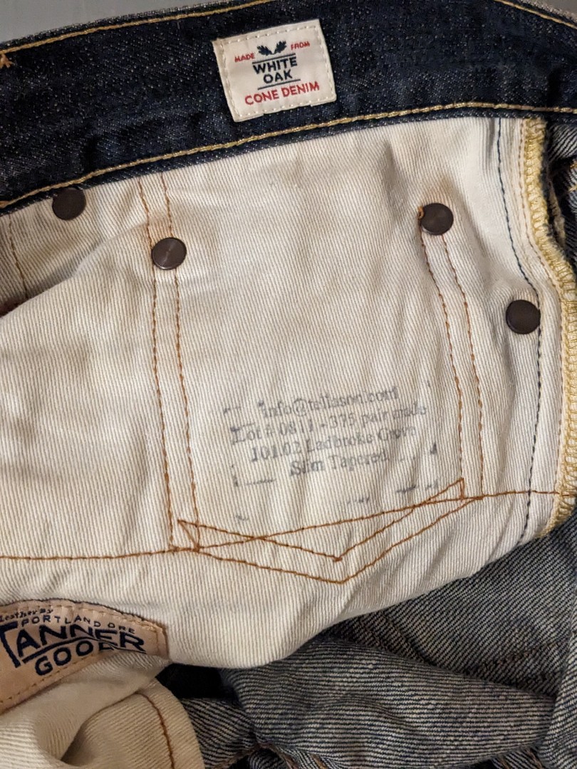 Tellason  Raw Selvedge Denim Jeans and Raw Denim