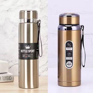 Termos air dingin tahan 10 jam dan panas gold 1000ml