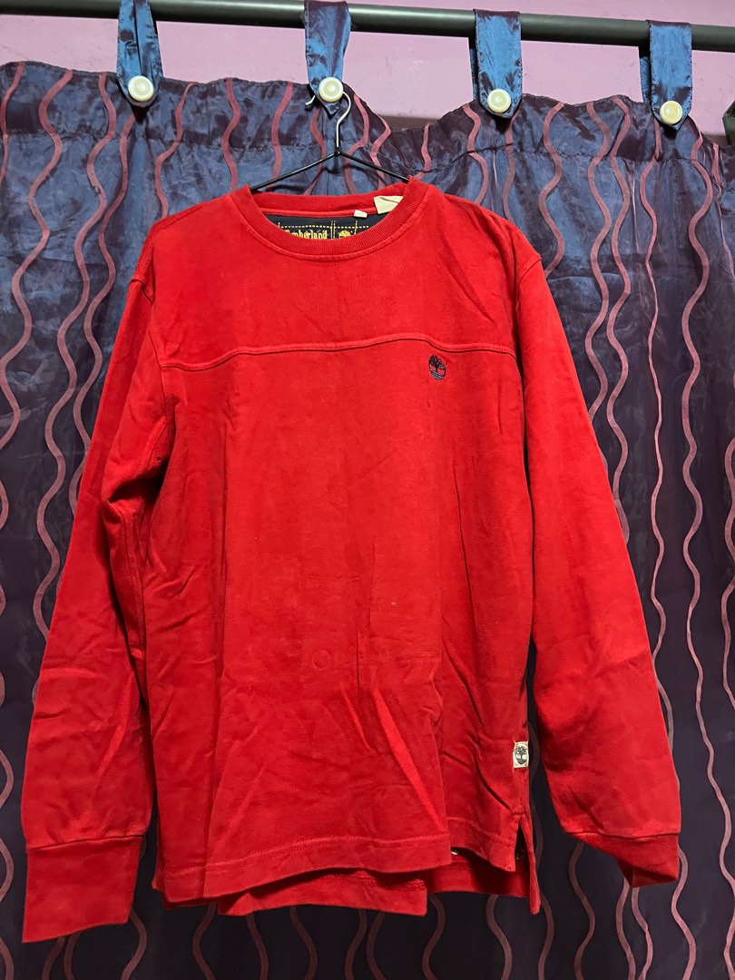 Red timberland clearance sweatshirt