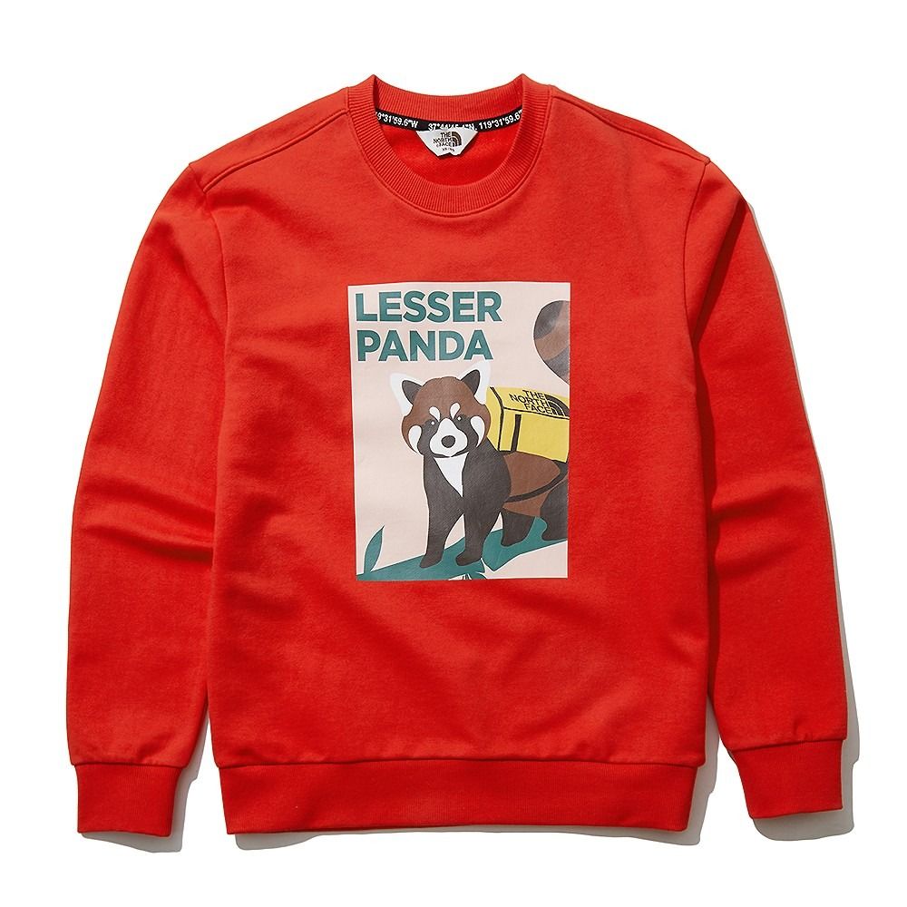 Red north face sweatshirt online